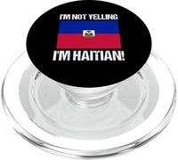 I'm Not Yelling Haitian Nationality Haiti Country Flag PopSockets PopGrip for MagSafe