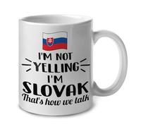 I'm Not Yelling I Am Slovak Slovakia Mug Cute Coffee Mug Durable Ceramic Drinkware for Everyday Use Office Beverages Café 330Ml