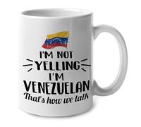 I'm Not Yelling I Am Venezuelan Venezuela Ceramic Drinkware Cute Coffee Mug with Handle Tea Mugs for Latte Hot Chocolate Kitchen Everyday Use 330Ml