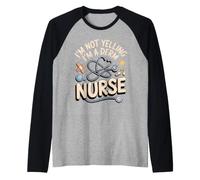 I'm Not Yelling I'm a Derm Nurse Dermatology Skincare Raglan Baseball Tee