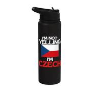 Im Not Yelling Im Czech Funny Czech Republic Stainless Steel Insulated Water Bottle