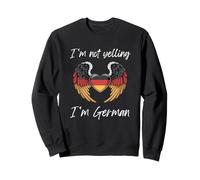 I'm not yelling I'm German Flag Heart with Angel Wings Sweatshirt