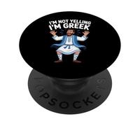 I'm Not Yelling I'm Greek Funny Loud Greek Men Women Kids PopSockets Adhesive PopGrip