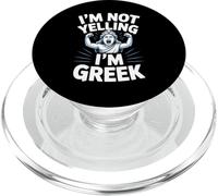 I'm Not Yelling I'm Greek Funny Loud Greek Men Women Kids PopSockets PopGrip for MagSafe