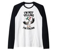 I'm Not Yelling I'm Italian Funny Loud Italian Men Women Kid Raglan Baseball Tee
