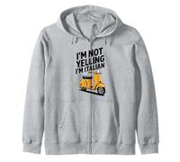 I'm Not Yelling I'm Italian Funny Loud Italian Men Women Kid Zip Hoodie