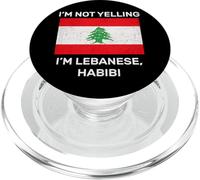 I'm Not Yelling I'm Lebanese, Habibi - Lebanon Flag PopSockets PopGrip for MagSafe