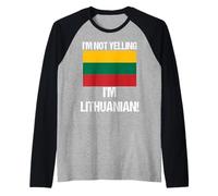 I'm Not Yelling I'm Lithuanian Countries Flag Lithuania Raglan Baseball Tee