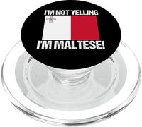 I'm Not Yelling I'm Maltese Nationality Country Flag Malta PopSockets PopGrip for MagSafe