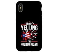 I'm Not Yelling I'm Puerto Rican Funny Loud Flag Graphic Case for iPhone X/XS