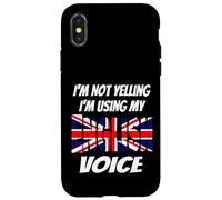 I'm Not Yelling I'm Using My English Voice Union Jack Flag Case for iPhone X/XS
