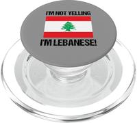 I'm Not Yelling Lebanese Country Flag Lebanon B PopSockets PopGrip for MagSafe