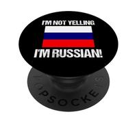 I'm Not Yelling Russian Countries Flag Russia Quote PopSockets Adhesive PopGrip