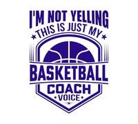 I'm not Yelling This is just My Basketball Coach Voice Basketball Basketball Printing Typography s Vinyl Art Sticker 64x84cm Multi Color Selection DarkBlue