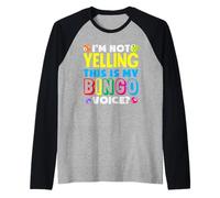 I'm Not Yelling This Is My Bingo Voice Bingo Player Raglan Baseball Tee