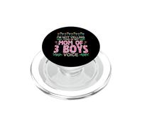 I'm Not Yelling This Is My Mom of 3 Boys Voice Mother's Day PopSockets PopGrip for MagSafe
