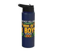 I'm Not Yelling This is My Mom of 3 Boys Voice Mother's Day Stainless Steel Insulated Water Bottle