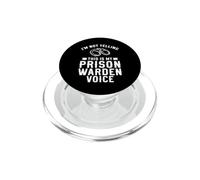 I'm Not Yelling This Is My Prison Warden Voice Funny PopSockets PopGrip for MagSafe