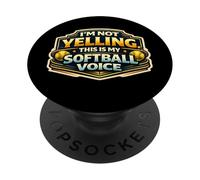 I'm Not Yelling This Is My Softball Voice Player Coach Fan PopSockets Adhesive PopGrip