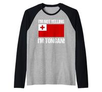 I'm Not Yelling Tongan Culture Country Flag Tonga Quote Raglan Baseball Tee
