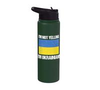 I'm Not Yelling Ukrainian Country Flag Ukraine Retro Stainless Steel Insulated Water Bottle