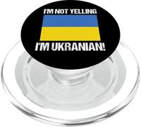 I'm Not Yelling Ukranian Country Flag Ukraine Quote PopSockets PopGrip for MagSafe