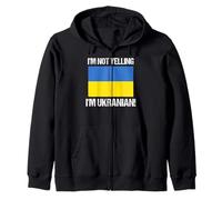 I'm Not Yelling Ukranian Country Flag Ukraine Quote Zip Hoodie