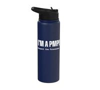 I'm Now A PMP! Respect the Processes Project Manager Gift Stainless Steel Insulated Water Bottle
