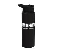 I'm Now A PMP! Respect the Processes Project Manager Gift Stainless Steel Insulated Water Bottle
