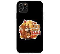 I'm Nuts About Fall Lover Cute Squirrel Autumn Kids Leaves Case for iPhone 11 Pro Max