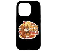 I'm Nuts About Fall Lover Cute Squirrel Autumn Kids Leaves Case for iPhone 15 Pro