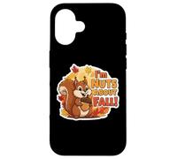 I'm Nuts About Fall Lover Cute Squirrel Autumn Kids Leaves Case for iPhone 16