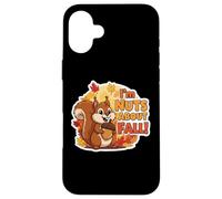 I'm Nuts About Fall Lover Cute Squirrel Autumn Kids Leaves Case for iPhone 16 Plus