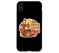 I'm Nuts About Fall Lover Cute Squirrel Autumn Kids Leaves Case for iPhone XS Max