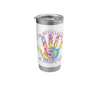 I'm Officially 5 A Handful Tie Dye Stainless Steel Insulated Tumbler