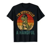 I'm Officially A Handful Dino Birthday Kids Dinosaur T-Shirt