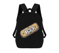 I'm OK Adhesive Bandage Classic Mens Backpack Womens 17 Inch Shoulder Bag