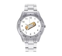 I'm OK Adhesive Bandage Watches Men Silver Quartz Dress Wrist Watch