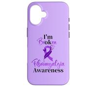 I'm OK Broken Fibro Ribbon Fibromyalgia Awareness Spoonie Case for iPhone 16