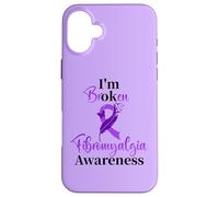 I'm OK Broken Fibro Ribbon Fibromyalgia Awareness Spoonie Case for iPhone 16 Plus