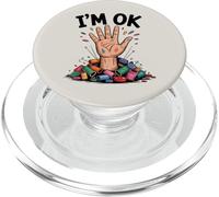 I'm OK Funny DIY Craft Chaos Paint Hands Design PopSockets PopGrip for MagSafe