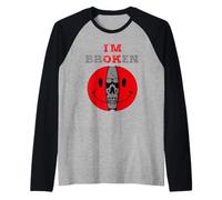 I'm Ok I'm Broken Invisible Illness I Am Broken Raglan Baseball Tee