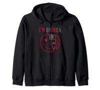 I'm Ok I'm Broken Invisible Illness I Am Ok Broken Zip Hoodie
