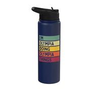 I'm Olympia Doing Olympia Things Funny Custom Name Stainless Steel Insulated Water Bottle