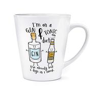 I'm On A Gin and Tonic Diet 12oz Latte Mug Cup