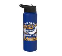 I'm On My Wurst Behavior and I Don't Give A Schnitzel Stainless Steel Insulated Water Bottle