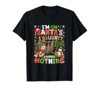 I'm On Santa's Xmas Naughty List Regret Nothing Santa Sloth T-Shirt