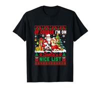 I'm On Santa's Xmas Nice List Sweater Santa Shiba Inu T-Shirt