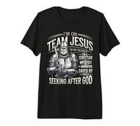 I'm on Team Jesus Christ I'm Not Religious Knight Christian Premium T-Shirt
