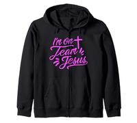 Im On Team Jesus Scripture Bible Verse Christian Prayer Lord Zip Hoodie